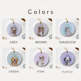 Personalized Pet Watercolor Ornament - Custom Christmas Ornament