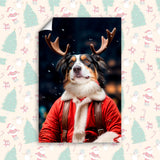 Reindeer Christmas Pet Portrait