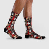 Cute Dog Pattern Crew Socks | Pet Lover Gift | Fun & Comfortable Socks