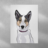 Line Art Colored - Custom Pet Portrait