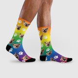 Cute Dog Pattern Crew Socks | Pet Lover Gift | Fun & Comfortable Socks