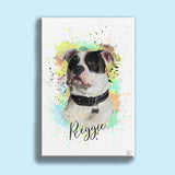 Soft Watercolor Pet Portrait - Custom Pet Artwork