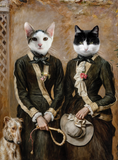 Victorian Twins - Custom Pet Portrait