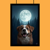 Full Moon Pet Portrait - Custom Pet Portrait