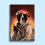 The Fire fighter Pet - Custom Pet Portrait