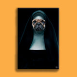 The Nun Halloween Pet Portrait - Custom Pet Portrait