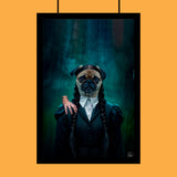 Wednesday Frankenstein Pet Portrait – Halloween Custom Pet Portrait