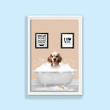 BathTub Bathroom Pet Portrait - 1 Pet - Furr and Family