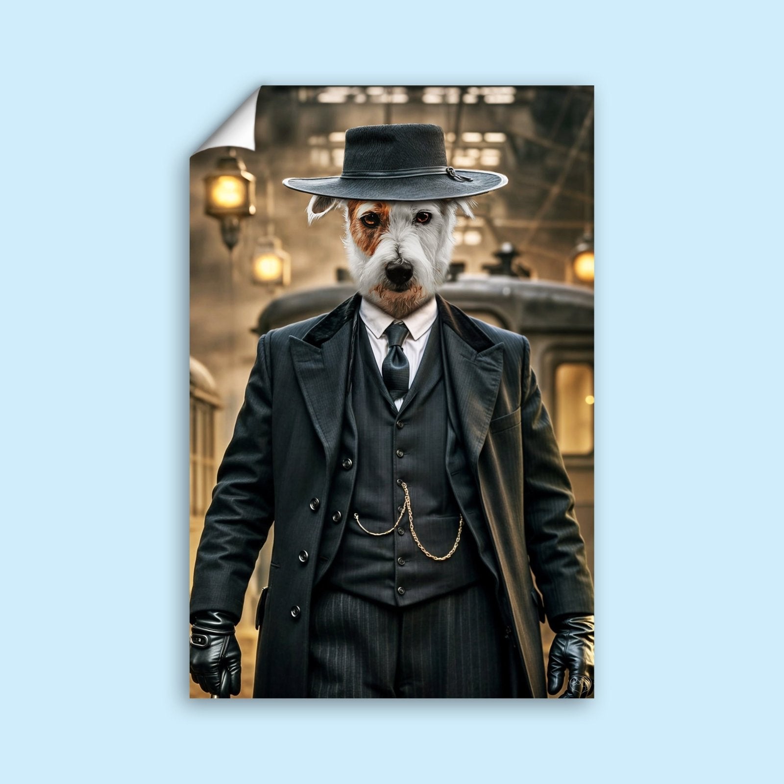 Alfie Solomons (Tom Hardy) Peaky Blinders Pet Portrait - peaky blinder - 1 Pet - Furr and Family