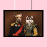 Aristocratic Duo – Custom Pet Portrait - 2 Pets - Furr and Family