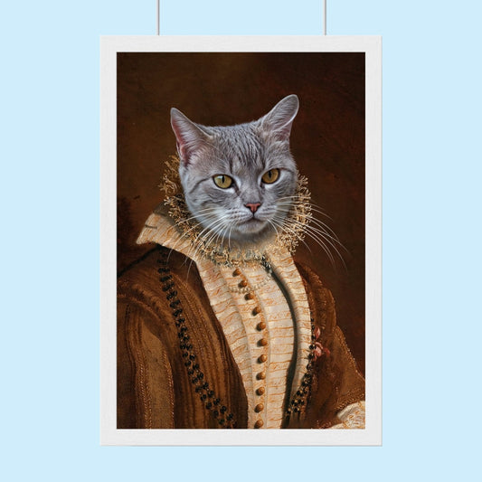 Aristocratic Elegance Cat Portrait – Custom Pet Portraits | Furr and Family - 1 Pet - Furr and Family