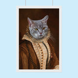 Aristocratic Elegance Cat Portrait – Custom Pet Portraits | Furr and Family - 1 Pet - Furr and Family