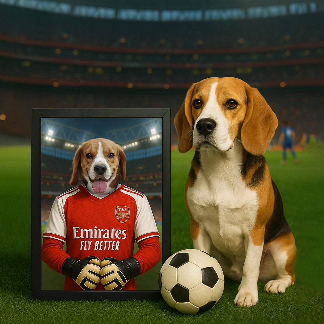 Arsenal Home Football – Custom Pet Portrait for Pet Lovers - Pet Sports Theme - 1 Pet - Furr and Family