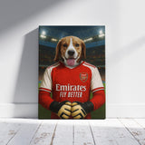 Arsenal Home Football – Custom Pet Portrait for Pet Lovers - Pet Sports Theme - 1 Pet - Furr and Family