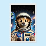 Custom Pet Portrait – “The Astronaut Explorer” | Outer Space Pet Art Canvas