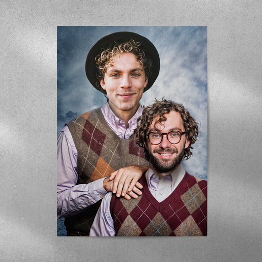 Father & Son - Custom Human Portrait - Furr and Family
