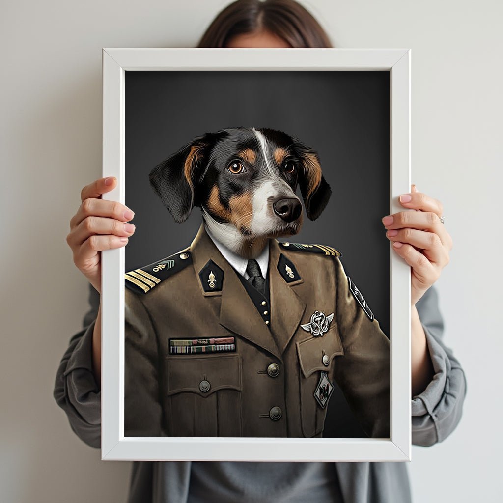 Brigadier Bark – Custom Regal Military Pet Portrait - 1 Pet - Furr and Family