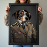 Brigadier Bark – Regal Military Pet Art - 1 Pet - Furr and Family