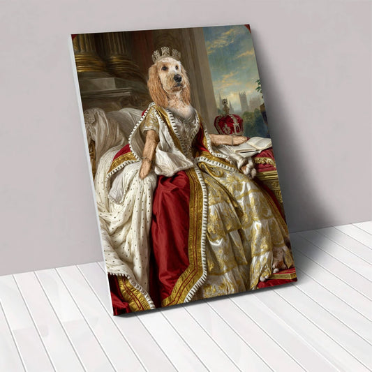 British Royal Queen - Custom Pet Portrait - 1 Pet - Furr and Family