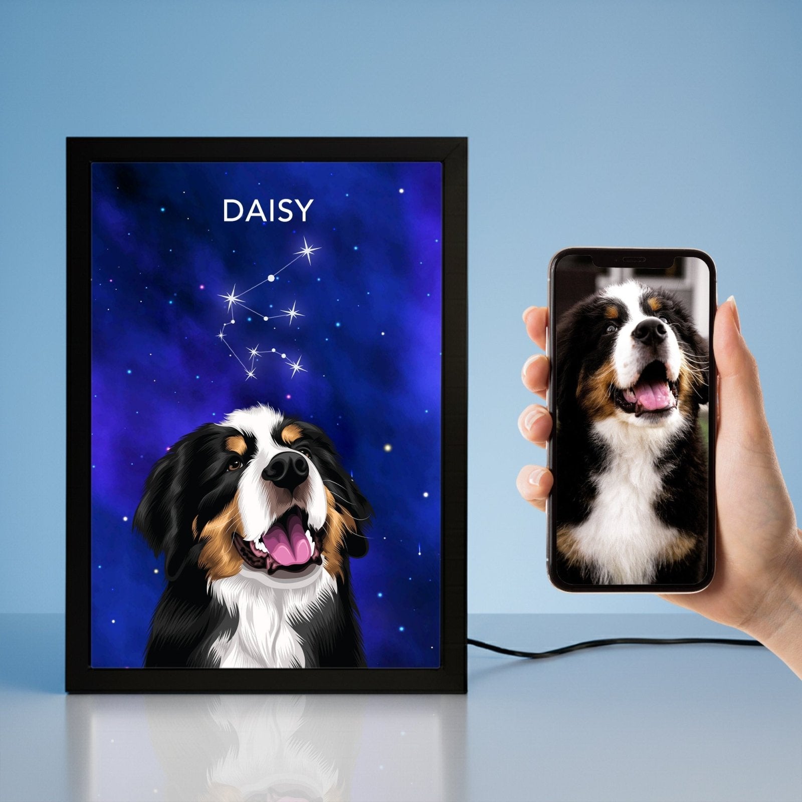 Celestial Pet Portrait LED Night Light - Night Light Pet Portrait - 1 Pet - Furr and Family
