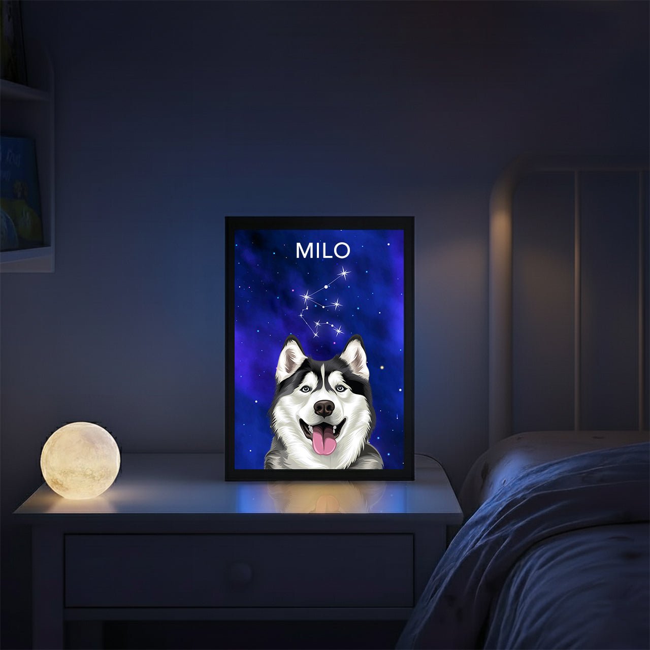 Celestial Pet Portrait LED Night Light - Night Light Pet Portrait - 1 Pet - Furr and Family