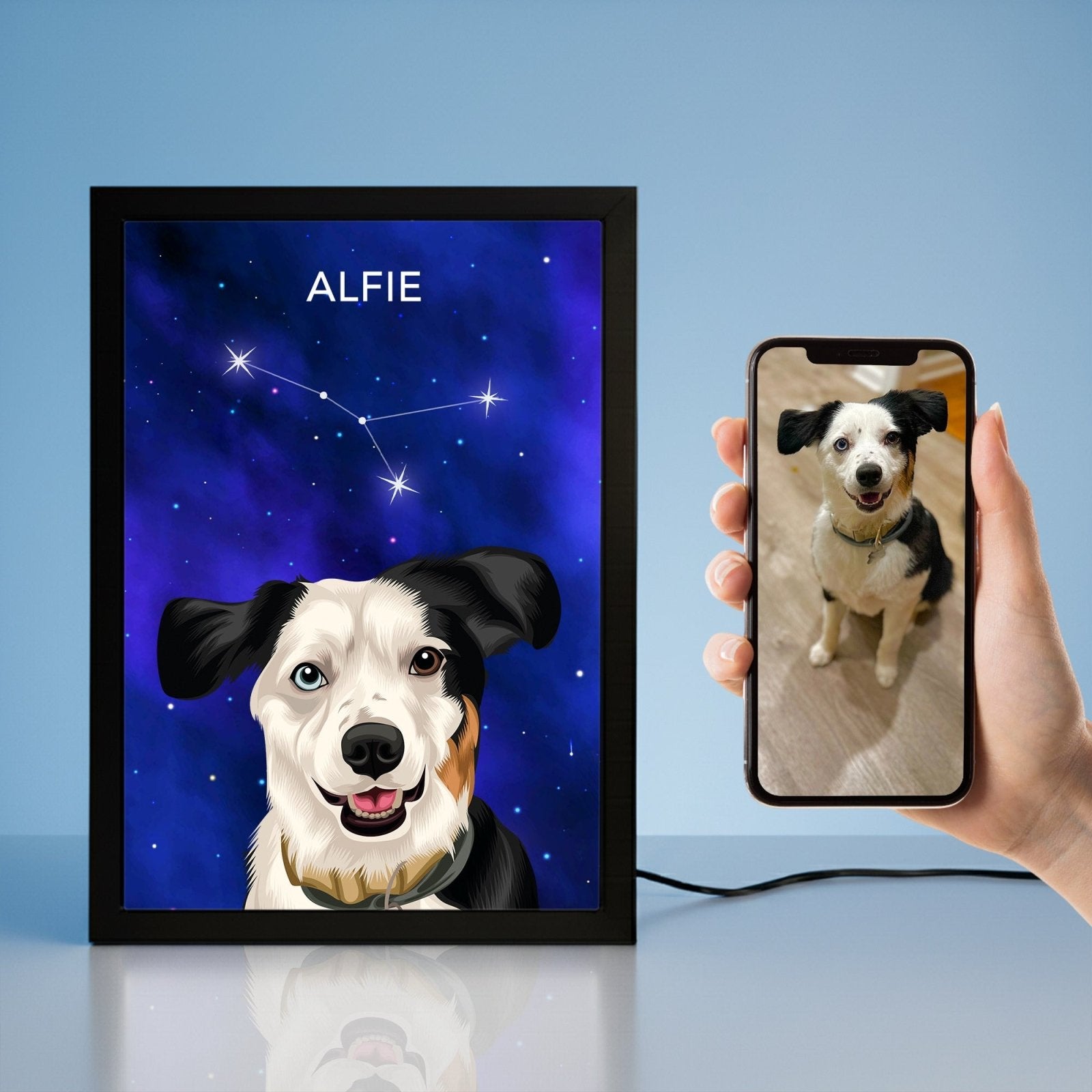 Celestial Pet Portrait LED Night Light - Night Light Pet Portrait - 1 Pet - Furr and Family