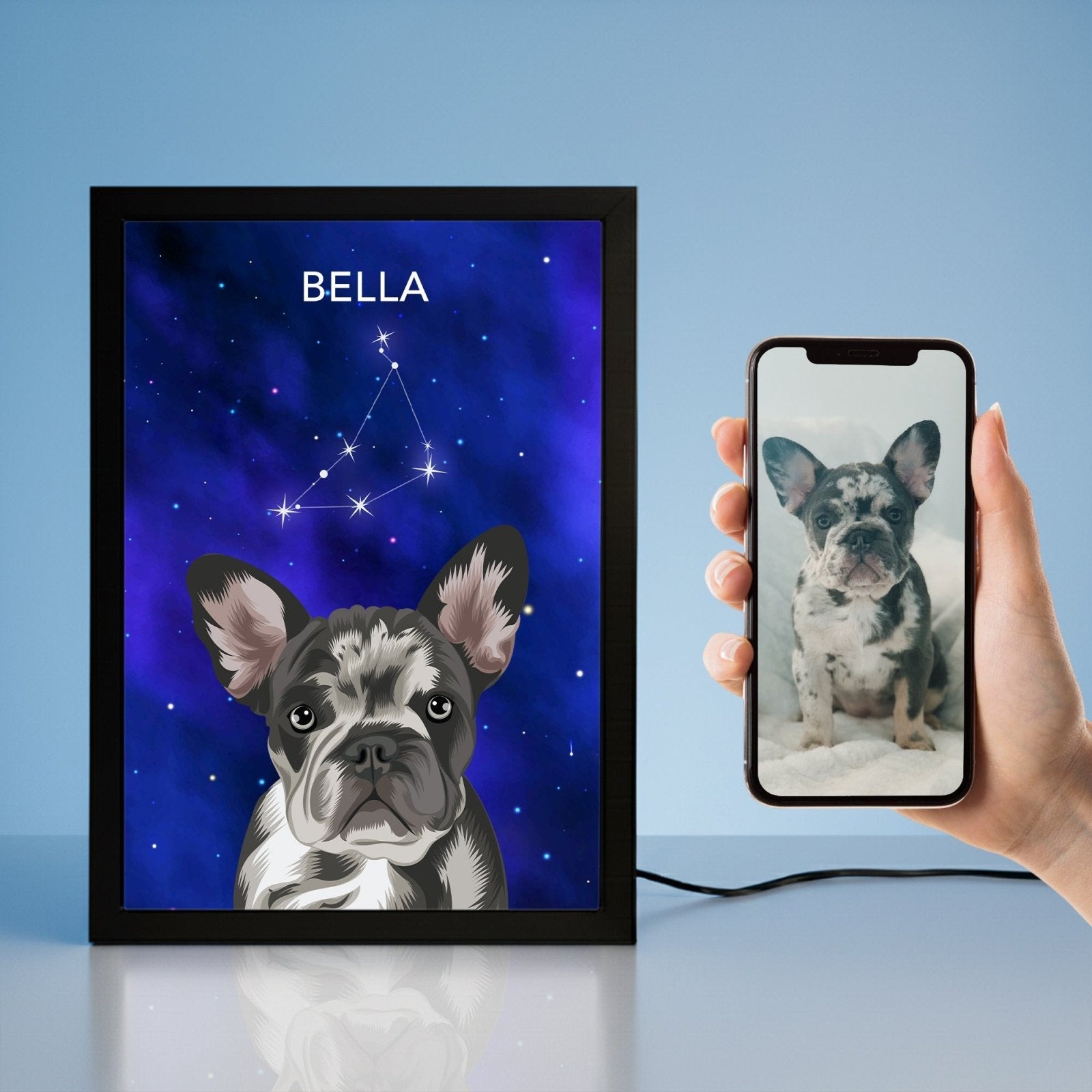 Celestial Pet Portrait LED Night Light - Night Light Pet Portrait - 1 Pet - Furr and Family