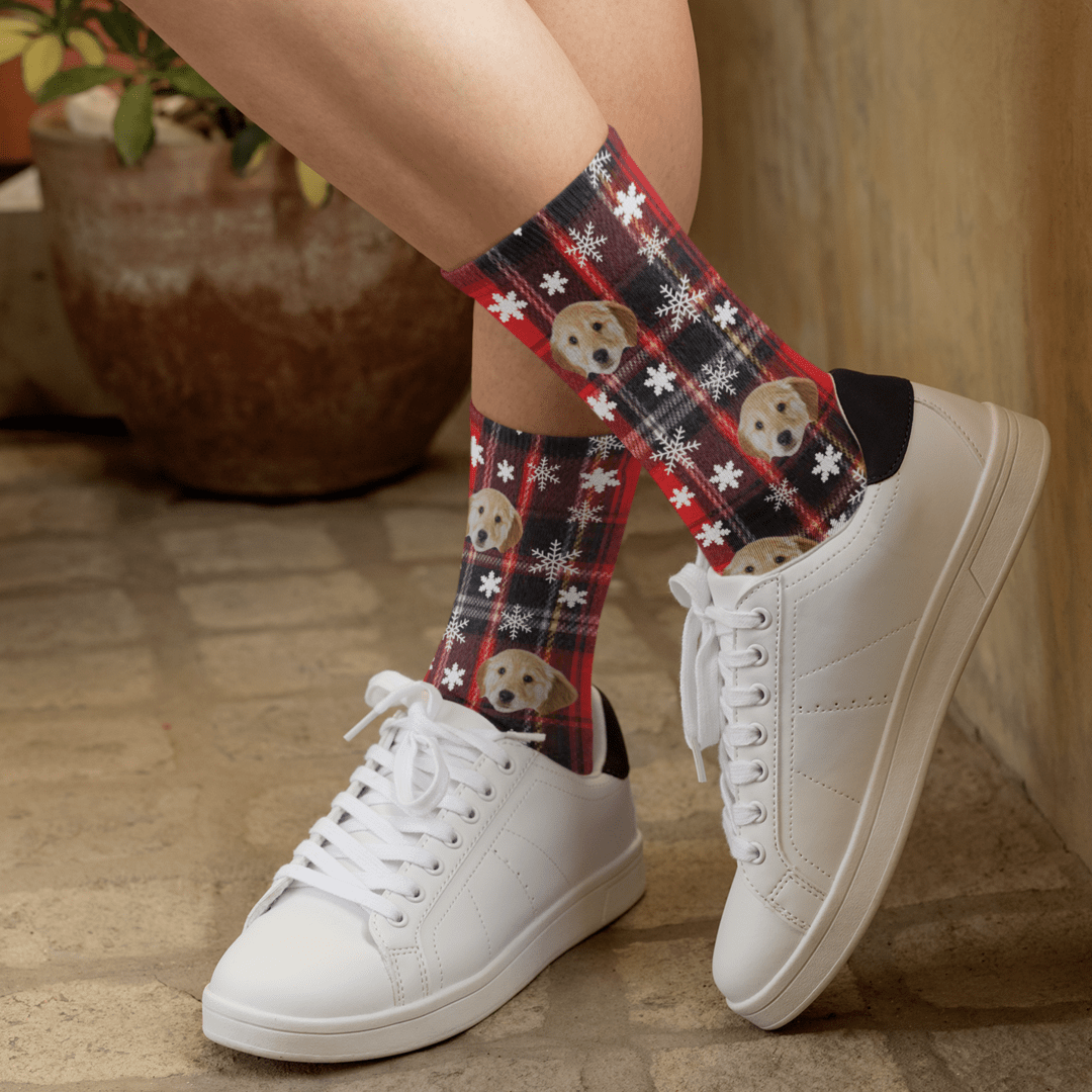 Christmas Snow Socks | Pet Lover Gift | Fun & Comfortable Socks - Socks - Birthday Gift Socks - Furr and Family