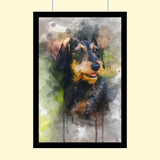 Classic Watercolor Pet Art – Custom Watercolor Pet Portrait - 1 Pet - Furr and Family