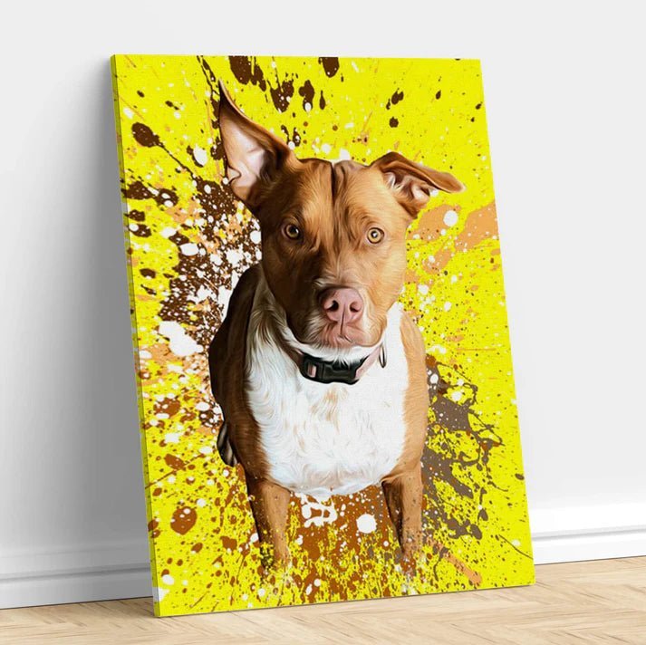 Contemporary Custom Pet Portraits – Modern Art for Your Pet - 1 Pet - Furr and Family