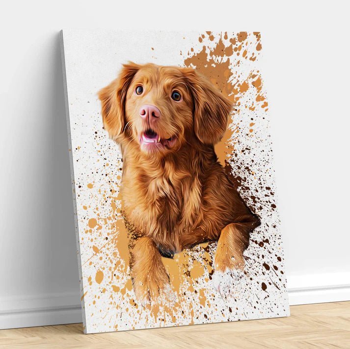 Contemporary Custom Pet Portraits – Modern Art for Your Pet - 1 Pet - Furr and Family