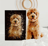 Contemporary Custom Pet Portraits – Modern Art for Your Pet - 1 Pet - Furr and Family