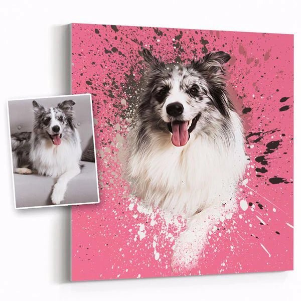 Contemporary Custom Pet Portraits – Modern Art for Your Pet - 1 Pet - Furr and Family