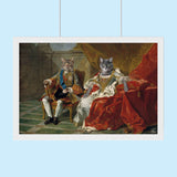 Noble Sovereigns – Custom Royal Multi-Pet Portrait