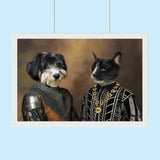 The Majestic Pair – Custom Multi-Pet Royal Portrait