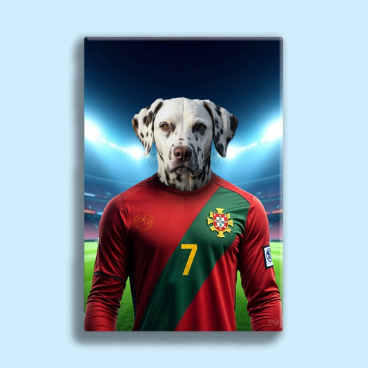 Cristiano Ronal - dog – Custom Pet Portrait for Football Fans - 1 Pet - Furr and Family