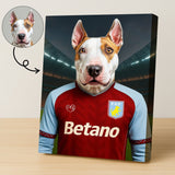 Custom Aston Villa Pet Portrait - Pet Sports Theme - 1 Pet - Furr and Family