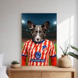 Custom Atletico Madrid Pet Portrait - Pet Sports Theme - 1 Pet - Furr and Family