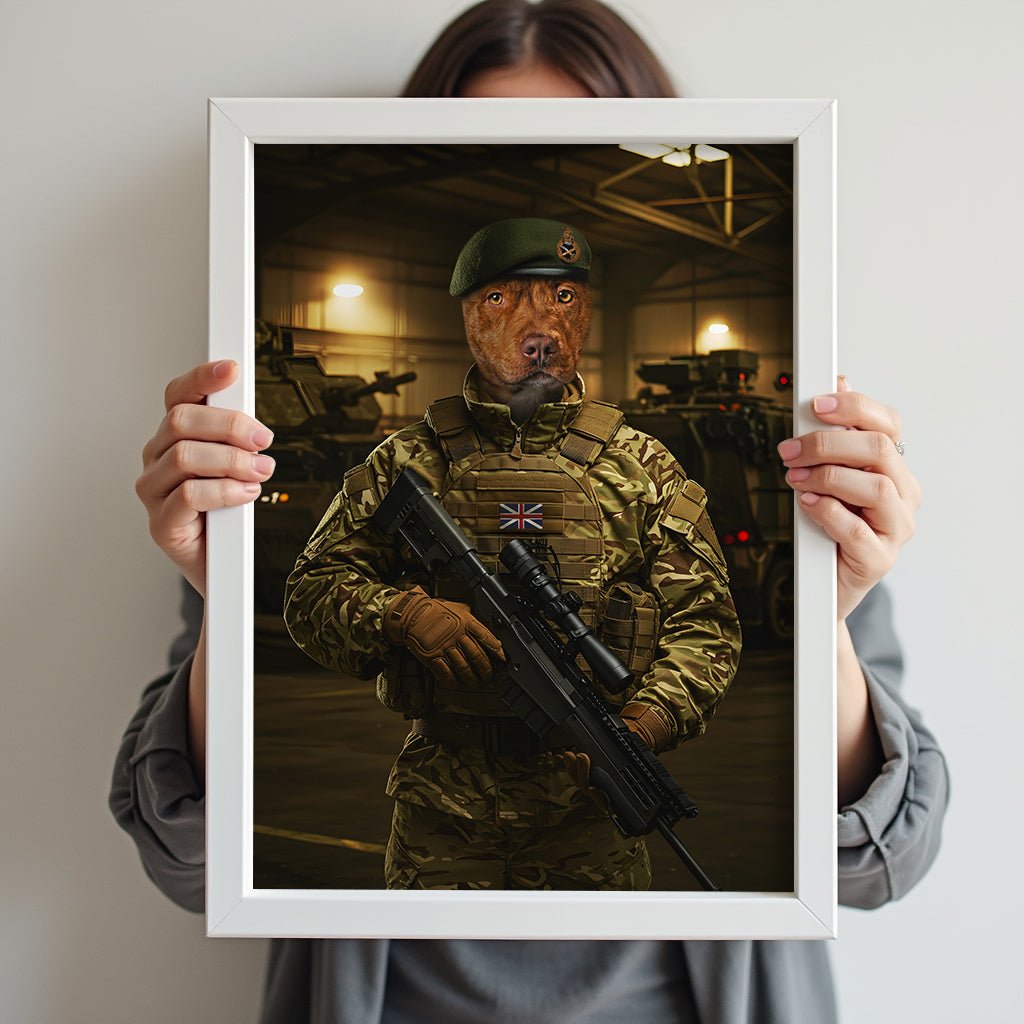 Custom British Special Force Pet Portrait | UK Military - military art - 1 Pet - Furr and Family