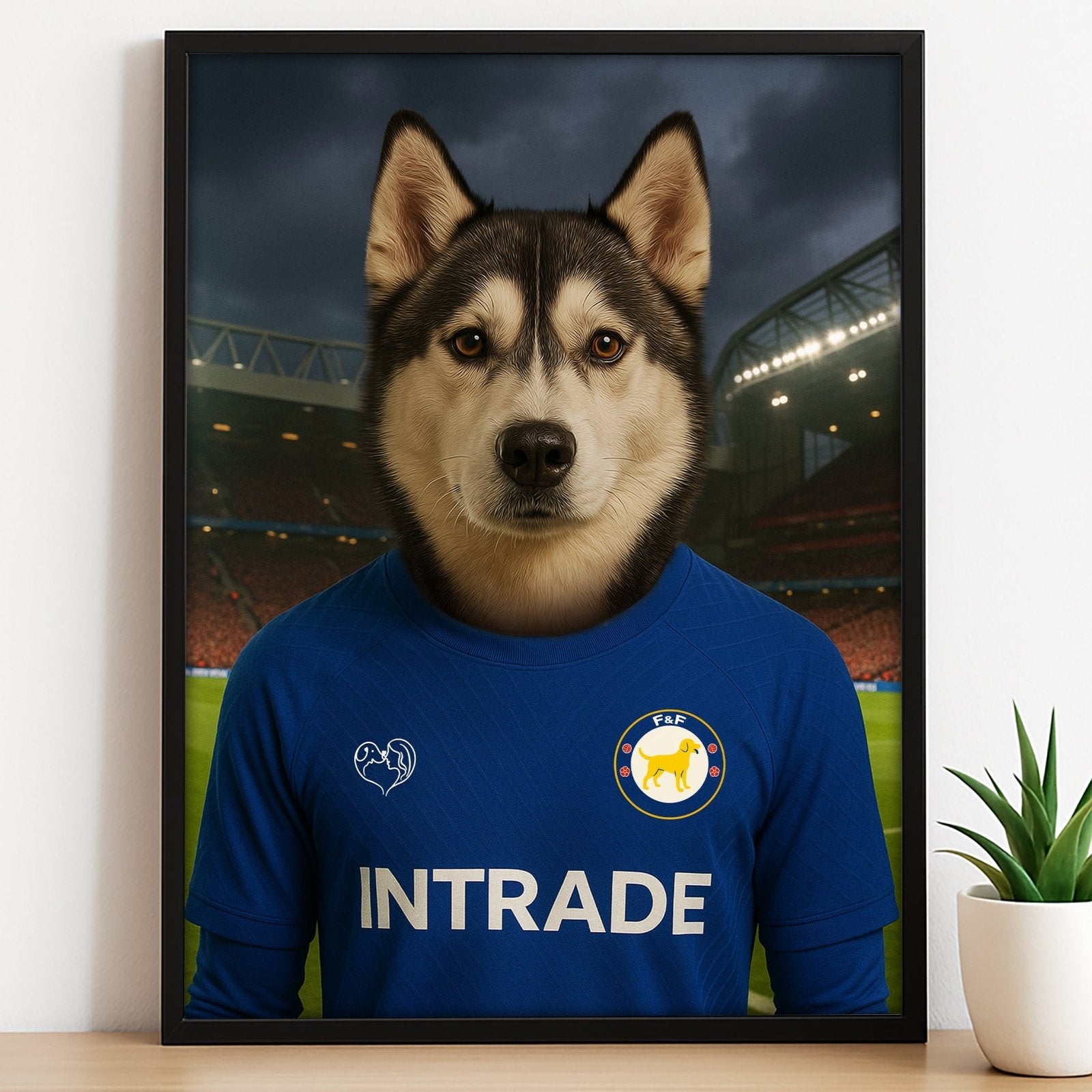 Custom Chelsea Pet Portrait - Pet Sports Theme - 1 Pet - Furr and Family