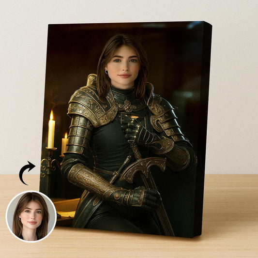 Custom Female Warrior Portrait - Human Portrait - Female - Furr and Family