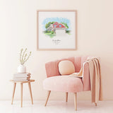 Custom Home Portrait Traditional Gift - Home Portrait - Canvas - Furr and Family