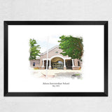 Custom Home Portrait Traditional Gift - Home Portrait - Canvas - Furr and Family