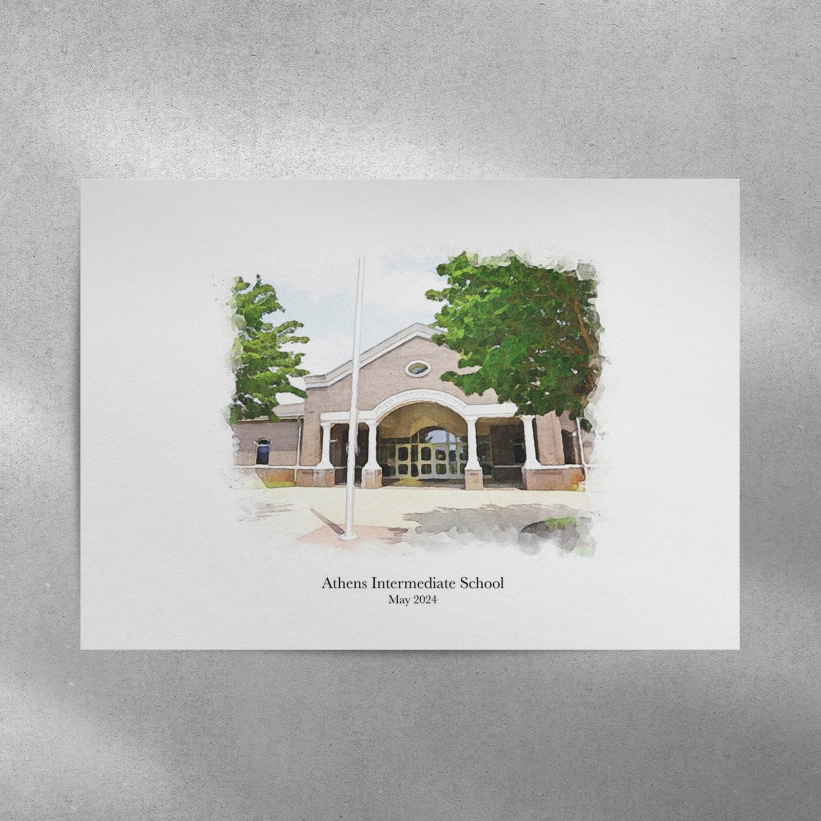 Custom Home Portrait Traditional Gift - Home Portrait - Canvas - Furr and Family