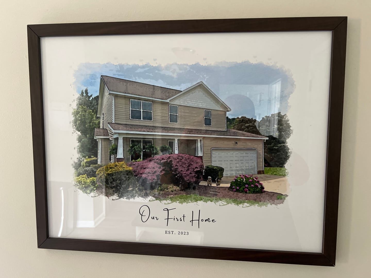 Custom Home Portrait Traditional Gift - Home Portrait - Canvas - Furr and Family