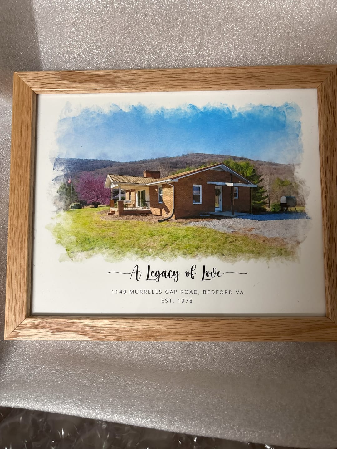 Custom Home Portrait Traditional Gift - Home Portrait - Canvas - Furr and Family