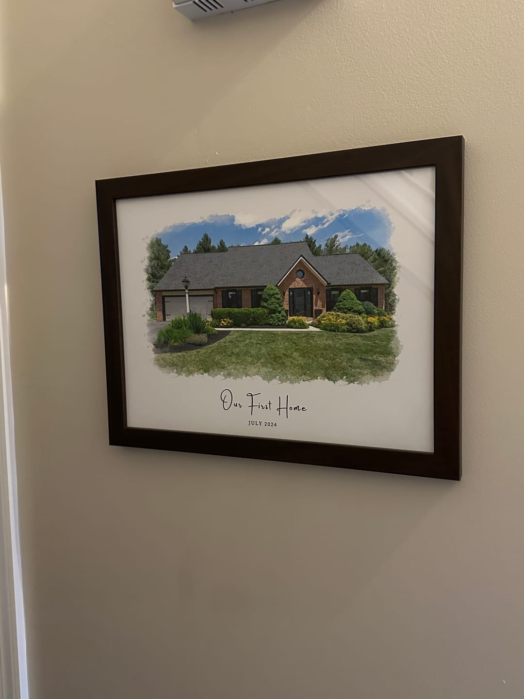 Custom Home Portrait Traditional Gift - Home Portrait - Canvas - Furr and Family