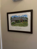 Custom Home Portrait Traditional Gift - Home Portrait - Canvas - Furr and Family