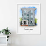 Custom House Art Realtor Gift for House Owners - Canvas - Furr and Family