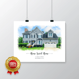 Custom House Art Realtor Gift for House Owners - Canvas - Furr and Family